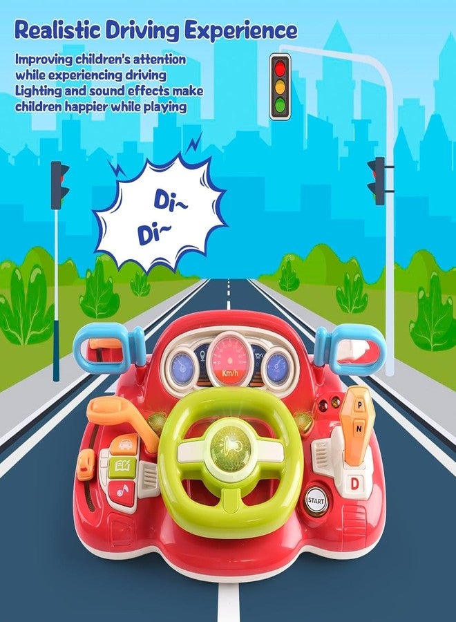 Jet Roy Educational Steering Wheel Toy for Boy Girl Multifunctional Interactive Driving Plaything with Music - Image 3
